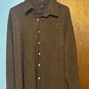 SHEIN Chocolate Textured Shirt